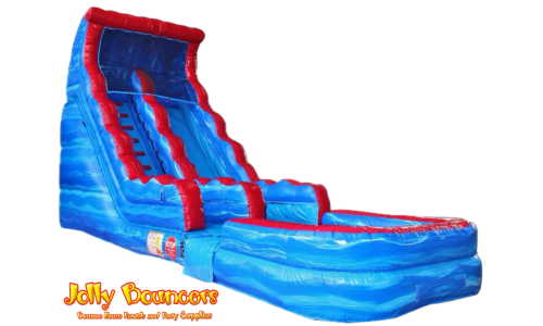 18 FT Blue Waterfall Slide (WET OR DRY) -$50 EXTRA FOR WET #TB307 18 FT Blue Waterfall Slide (WET OR DRY) -$50 EXTRA FOR WET #TB307