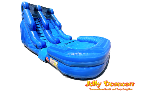 16 FT Blue Waterfall Slide - (WET OR DRY) $50 EXTRA FOR WET #E13 16 FT Blue Waterfall Slide - (WET OR DRY) $50 EXTRA FOR WET #E13