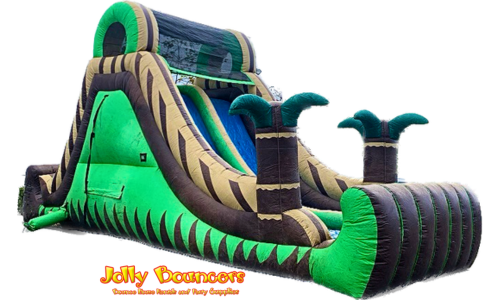 16 FT Double Lane Tropical Slide (WET OR DRY) $50 EXTRA FOR WET #CN17 16 FT Double Lane Tropical Slide (WET OR DRY) $50 EXTRA FOR WET #CN17