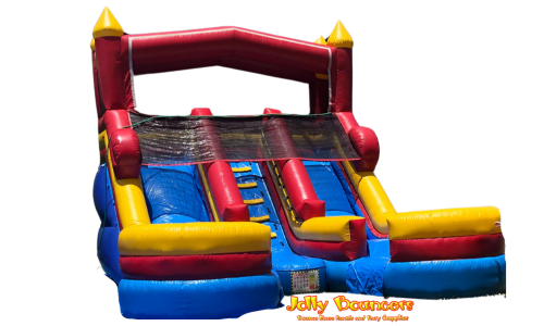 17 FT Double Lane Slide (WET OR DRY) $50 EXTRA FOR WET #TB193 17 FT Double Lane Slide (WET OR DRY) $50 EXTRA FOR WET #TB193