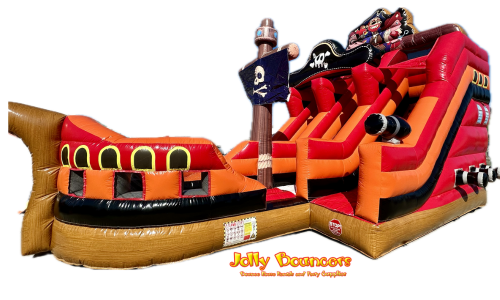 19 FT Dual Lane Pirate Slide (DRY ONLY) #BC037 19 FT Dual Lane Pirate Slide (DRY ONLY) #BC037