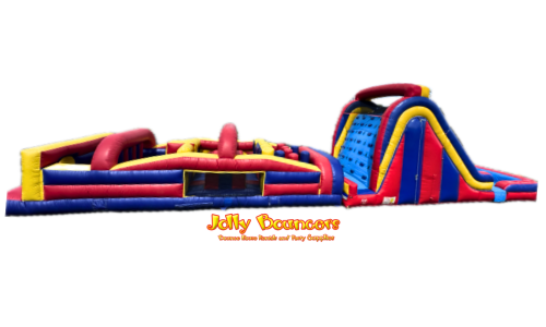 Combo 20: 18ft Dual Lane Slide & 44ft Obstacle Course