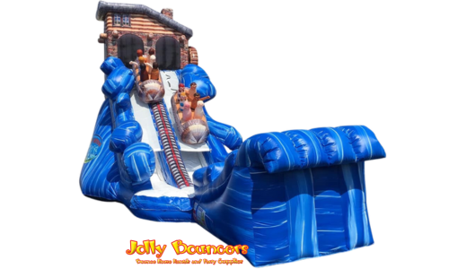 23 FT Log Ride Slide (WET OR DRY) $75 EXTRA FOR WET #BD128 23 FT Log Ride Slide (WET OR DRY) $75 EXTRA FOR WET #BD128